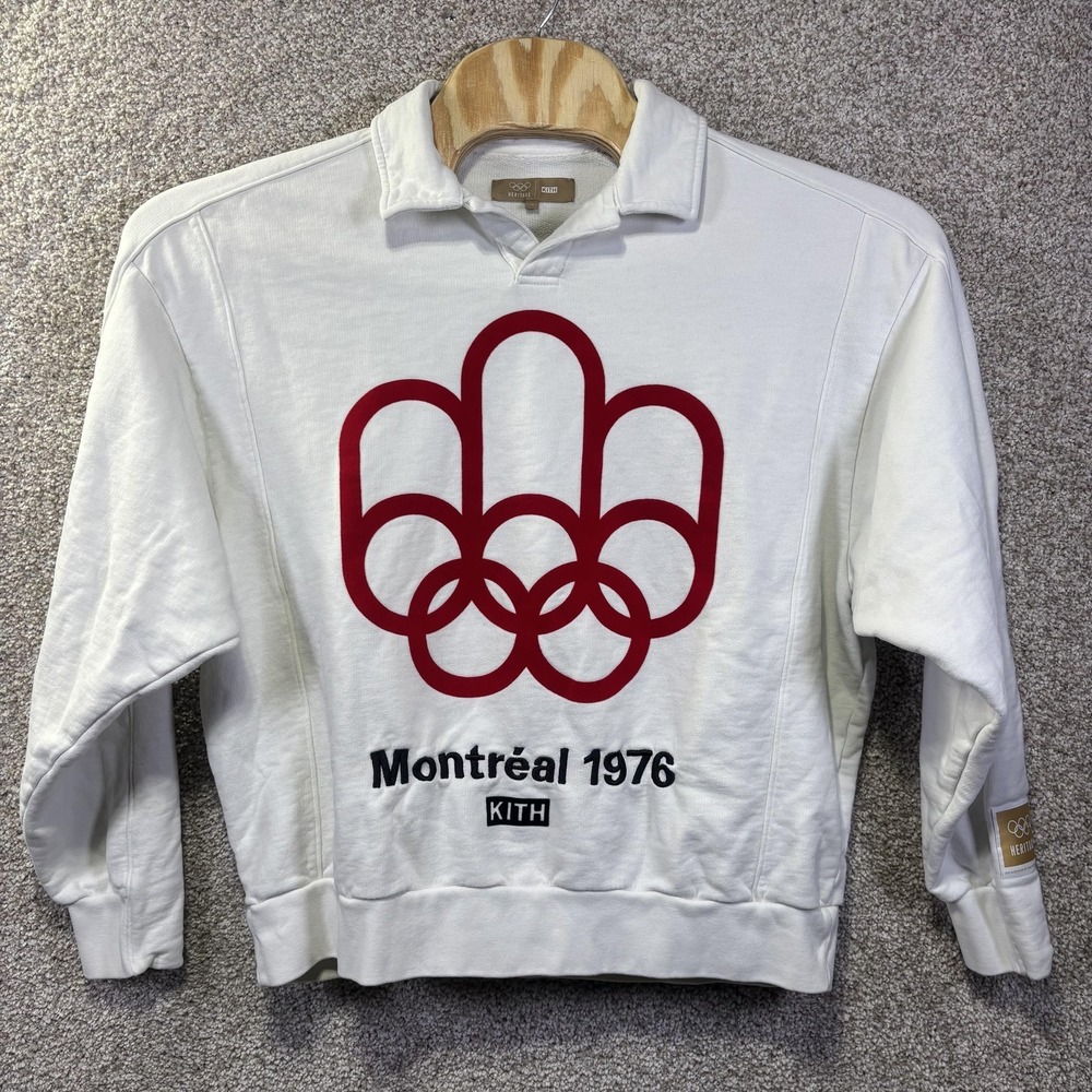 Montreal‎ 1976 Olympics Sweatshirt Mens Small White Kith Heritage Pullover
